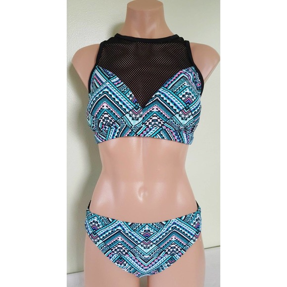 Go by Gossip high neck multi color bikini set size L - Picture 1 of 3